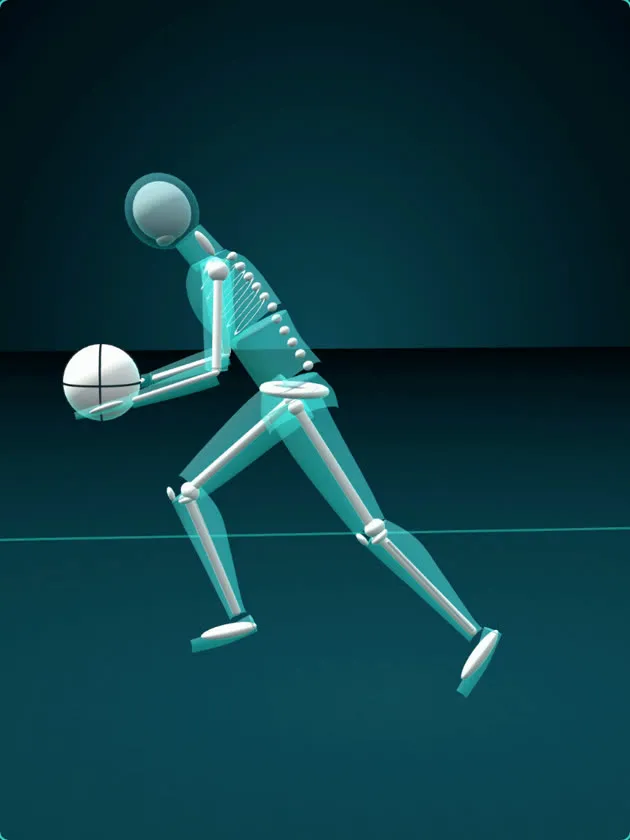 3D 重現:推地啟動時左腳阿基里斯腱受力